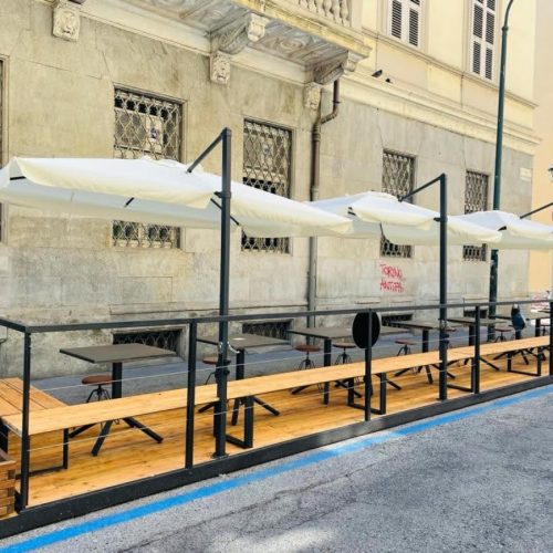 Allestimento dehors per ristoranti