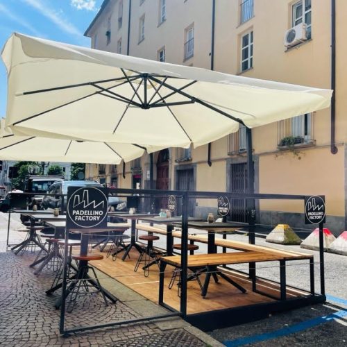 allestimento dehors torino ristorante padellino factori